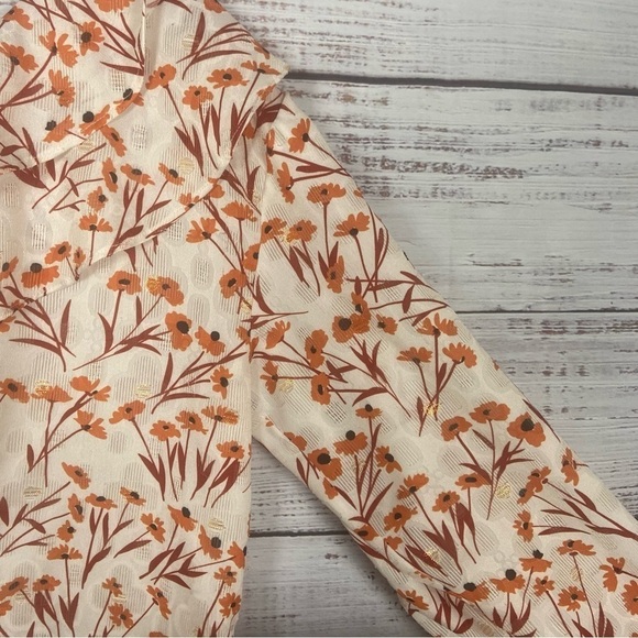 Maje Laurane One shoulder floral print popover size small blouse - Picture 5 of 9